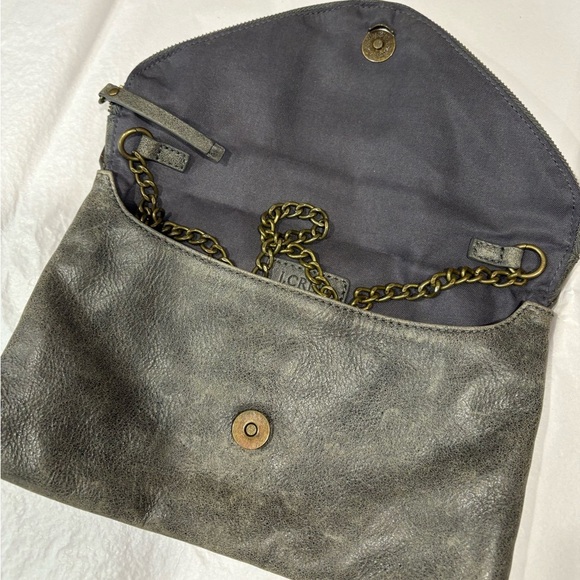 J. Crew Distressed Leather Envelope Clutch - Picture 5 of 11